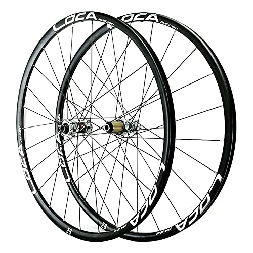Mountain Bike Wheel : ZCXBHD 26 / 27.5 / 29 Inch MTB Front + Rear Wheels Barrel Shaft Mountain Bike Wheelset Disc Brake Ultralight Alloy MTB Rim 24 Holes 8 9 10 11 12 Speed (Color : Silver, Size : 29in)