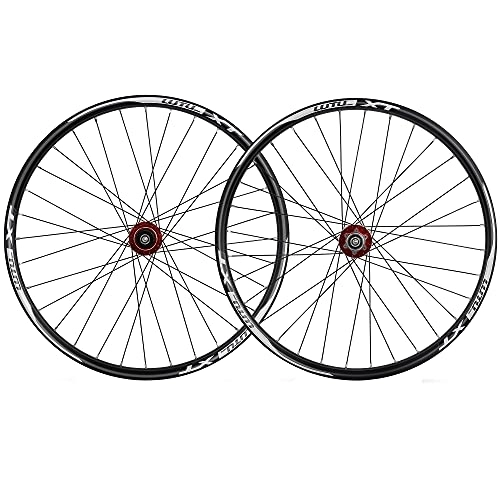Mountain Bike Wheel : ZCXBHD 26 / 27.5 / 29in MTB Wheelset Aluminum Alloy Hub Disc Brake Quick Release Mountain Bike Wheels 8 9 10 11 Speed Double Wall Super Light 32 Holes (Color : Red, Size : 29in)