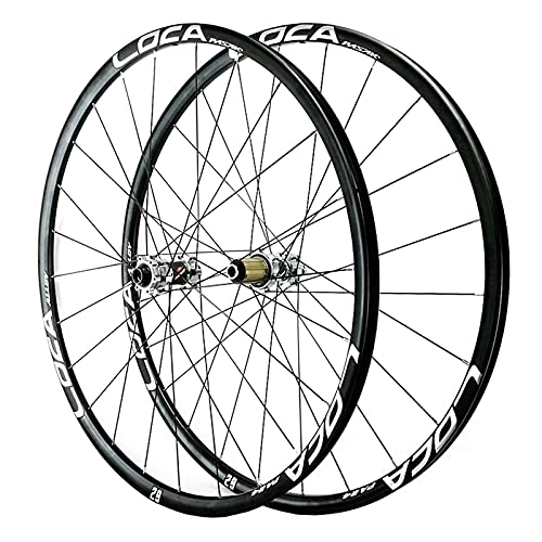 Mountain Bike Wheel : ZCXBHD 26 / 27.5 / 29inch Mountain Bike Wheelset Thru Axle Disc Brake Road Wheel Ultralight Rim 8 9 10 11 12 Speed 24 Hole Matte (Color : Black 2, Size : 29in)