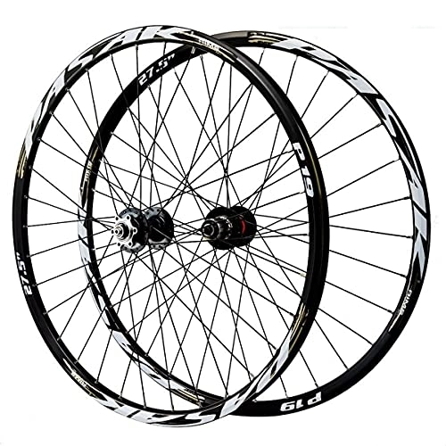 Mountain Bike Wheel : ZCXBHD 26 / 27.5 / 29inch MTB Wheelset Mountain Bike Wheel Disc Brake Double Wall Rim Quick Release 7 8 9 10 11 Speed Cassette Freewheel 32 Holes (Color : Gold, Size : 29in)