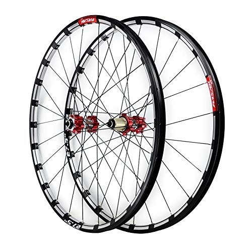 Mountain Bike Wheel : ZCXBHD 26 / 27.5inch mtb Wheelset Quick Release Mountain Bike Front + Rear Wheel Disc Brake Double Wall 7 / 8 / 9 / 10 / 11 / 12 Speed 24 Holes (Color : A, Size : 26in)