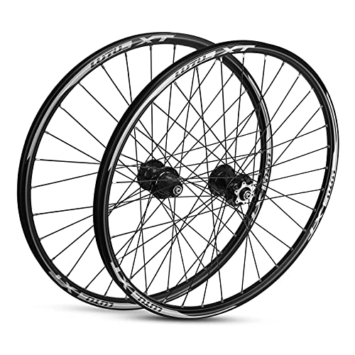 Mountain Bike Wheel : ZCXBHD 26" Mountain Bike Wheelsets MTB Wheels Aluminum Alloy Quick Release Disc Brakes 32H Low-Resistant Support 8 9 10 11 Cassette