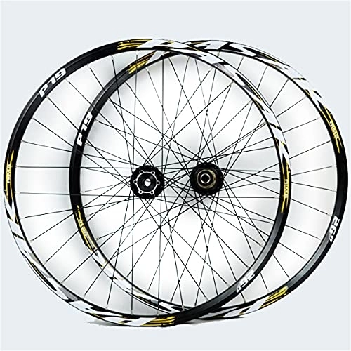 Mountain Bike Wheel : ZCXBHD Bike Wheelset, 26 / 27.5 / 29 Inch Mountain Cycling Wheels, Alloy Disc Brake / for 7 8 9 10 11 Speed Freewheels / Disc Brake Quick Release Axles Bicycle Accessory (Color : G, Size : 27.5IN)