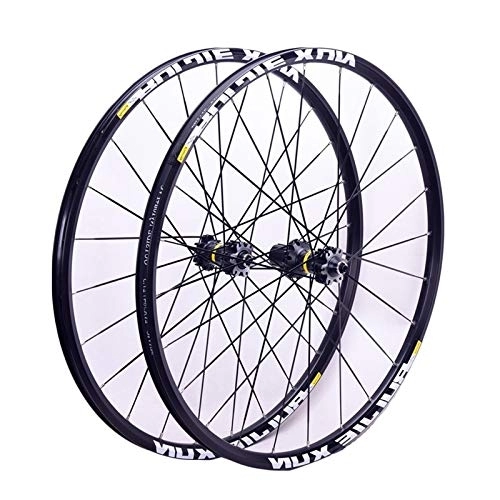 Mountain Bike Wheel : ZCXBHD MTB Bike Wheelset 26 27.5 29 Inch Alloy 8-11speed Bicycle 4 Palin Bearing QR Carbon Fiber Cassette Hub Disc Brake (Color : Black, Size : 29inch)