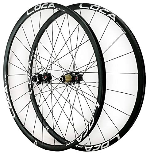 Mountain Bike Wheel : ZCXBHD MTB Front + Rear Wheel 26 / 27.5 / 29 Inch Mountain Bike Wheelset Thru axle 8-12 Speed 24 Holes Ultralight Aluminum Alloy (Color : D, Size : 27.5in)