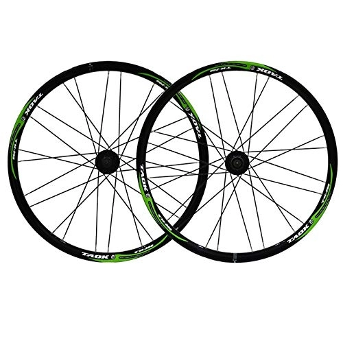Mountain Bike Wheel : ZCXBHD Mtb Wheels 26 Inch Mountain Bike Wheelset Aluminum Alloy Double Wall Rim Front Rear Wheel Disc Brake Quick Release 7 8 9 Speed (Color : C)