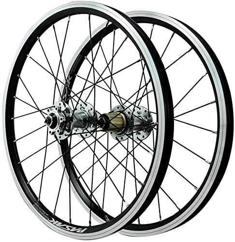 Mountain Bike Wheel : ZECHAO 20 inch Mountain Bike Rims V / Disc Brake Rim Brake Double Walled Aluminum Alloy Wheels 7 / 8 / 9 / 10 / 11 / 12 Speed 24 Holes Wheelset (Color : Silver, Size : 20inch)