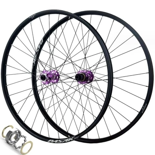 Mountain Bike Wheel : ZECHAO 26 / 27.5 / 29 In MTB Wheelset, Double Wall Alloy Rims Disc Brake Thru-Axle End Cap 32H Spokes Mountain Bike Wheels 12 Speed Cassette (Color : 15 * 110mm / 12 * 142mm, Size : 27.5inch)