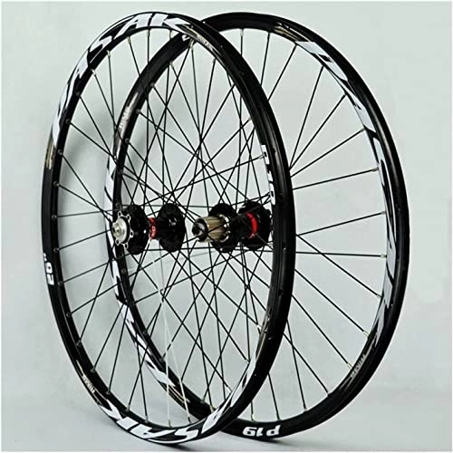 Mountain Bike Wheel : ZECHAO 26 / 27.5 / 29" MTB Bicycle Wheel, Disc Brake 32 Holes Mountain Bike Front and Rear Wheel Set Quick Release 7 / 8 / 9 / 10 / 11 Speed Cassette Wheelset (Color : Gold, Size : 27.5INCH)