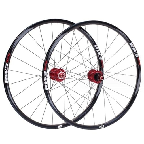 Mountain Bike Wheel : ZECHAO 26 27.5 29in Disc Brake Wheelset, 24 Holes Quick Release Front 9 * 100 / Rear 10 * 135mm 5 Bearing For Mountain Bike Wheels 1.5-2.4in Tire Wheelset (Color : Black, Size : 29inch)