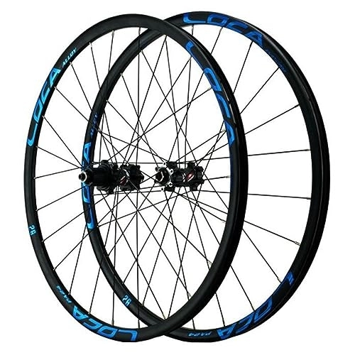 Mountain Bike Wheel : ZECHAO 26 27.5 29in Mountain Bike Wheel Set, Micro Spline 12 Speed Aluminum Alloy Straight Pull 24 Holes Double Wall Ultra Light Rims Wheelset (Color : Blue, Size : 27.5inch)