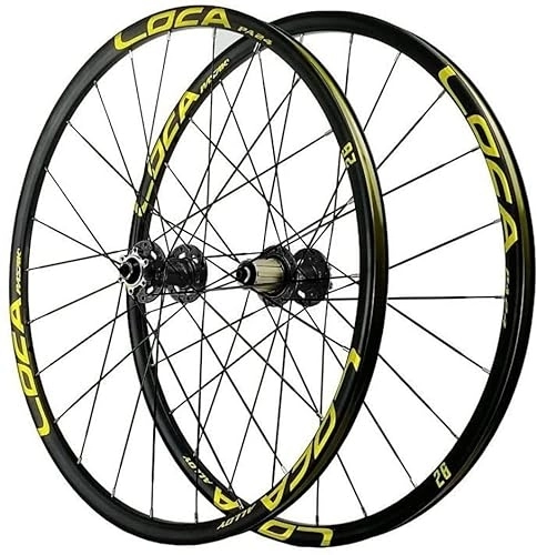 Mountain Bike Wheel : ZECHAO 26 27.5 29in MTB Bike Wheelset, Disc Brake Sealed Bearing Bicycle Rims for 7 8 9 10 11 Speed Cassette QR Mountain Bike Wheels Wheelset (Color : A-gold, Size : 26inch)