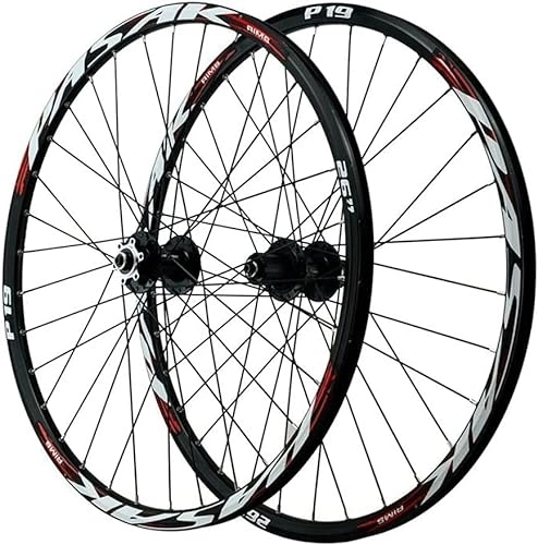 Mountain Bike Wheel : ZECHAO 26 / 27.5 / 29Inch Mountain Bike Wheel, Double Layer Alloy Rim Disc Brake QR 32H MTB Bicycle Wheelset Sealed Bearing 7-12 Speed Hub Wheelset (Color : Red, Size : 29inch)