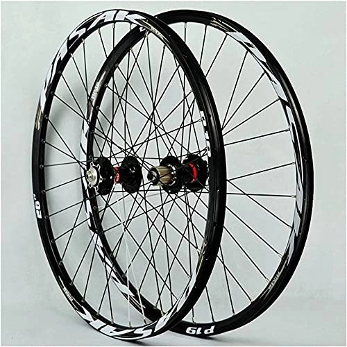 Mountain Bike Wheel : ZECHAO 26 / 27.5 / 29inch MTB Wheelset, Mountain Bike Wheel Double Walled Alloy Rim QR 7-11 Speed Cassette Hub Disc Brake Wheelset (Size : 27.5inch)