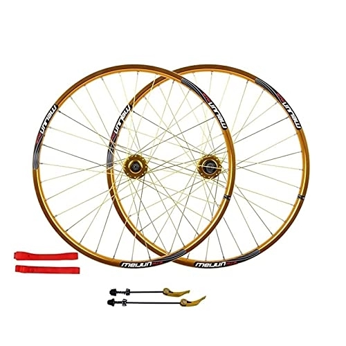 Mountain Bike Wheel : ZECHAO 26 Inch MTB Cycling Wheels Mountain Bike Wheelset, Alloy Double Wall Rim Disc Brake Compatible 7 8 9 10 Speed 32H QR Wheelset