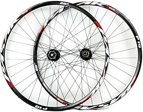 Mountain Bike Wheel : ZECHAO 26Inch 27.5" 29Er MTB Bike Wheelset, Aluminum Alloy Disc Brake Mountain Cycling Wheels Thru Axle for 7 / 8 / 9 / 10 / 11 Speed Wheelset (Color : E, Size : 26INCH)
