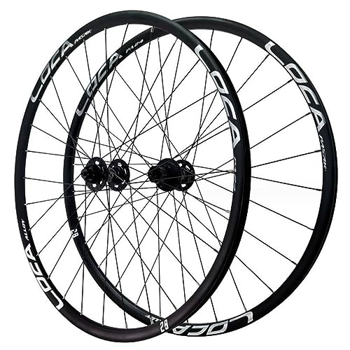 Mountain Bike Wheel : ZECHAO Mountain Bike Wheel Set 26 27.5 29in, Aluminum Alloy Middle Lock Bearing Six Claw Wheel Set Double Wall Rim 7 / 8 / 9 / 10 / 11 / 12 Speeds Wheelset (Color : Silver, Size : 26inch)