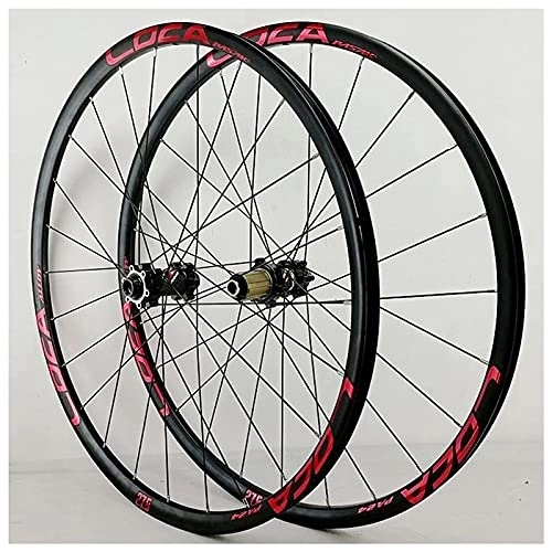Mountain Bike Wheel : ZECHAO Mountain Bike Wheelset 26 / 27.5 / 29In, 24 Holes Disc Brake Bicycle Wheel Alloy Rim MTB 8-12 Speed with Straight Pull Hub Wheelset (Size : 27.5inch)