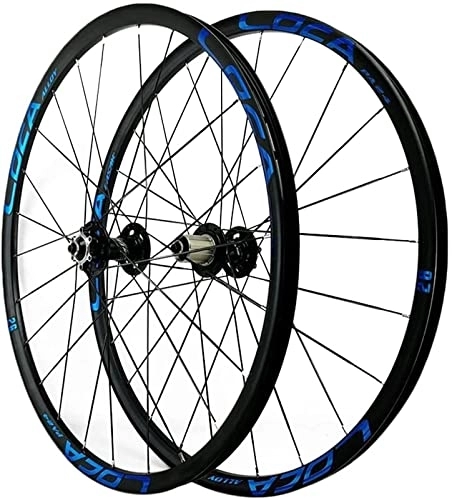Mountain Bike Wheel : ZECHAO Mountain Bike Wheelset 26 / 27.5 / 29in, Front Rear Wheel Set Light-Alloy Rims Disc Brake Quick Release 24 Holes 8 9 10 11 12 Speed Wheelset (Color : Blue, Size : 26INCH)