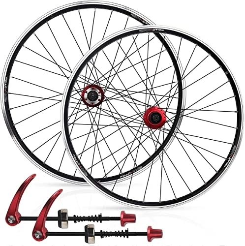 Mountain Bike Wheel : ZECHAO Mountain Bike Wheelset 26In, Alloy Sealed Bearing Bicycle Wheel 32H Rim V / disc Brake Dual-Purpose Wheelset 7 / 8 / 9 / 10 Speed Cassette Wheelset