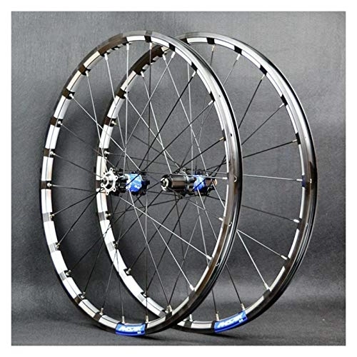 Mountain Bike Wheel : ZFF 26 / 27.5inch mtb Wheelset Quick Release Mountain Bike Front + Rear Wheel Disc Brake Double Wall 7 / 8 / 9 / 10 / 11 / 12 Speed 24 Holes (Color : D, Size : 27.5in)