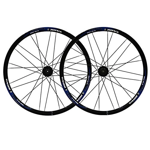 Mountain Bike Wheel : ZFF Mtb Wheels 26 Inch Mountain Bike Wheelset Aluminum Alloy Double Wall Rim Front Rear Wheel Disc Brake Quick Release 7 8 9 Speed (Color : B)