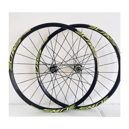 Mountain Bike Wheel : ZFF MTB Wheelset 26 / 27.5 / 29inch Disc Brake Quick Release Mountain Bike Front Rear Wheel Aluminum Alloy Double Wall Rim 7 / 8 / 9 / 10 / 11 Speed Cassette 24holes (Color : Svart, Size : 26'')