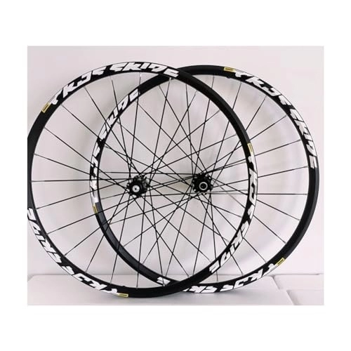 Mountain Bike Wheel : ZFF MTB Wheelset 26 27.5 29inch Disc Brake Quick Release Mountain Bike Wheel Aluminum Alloy Double Wall Rim 7 / 8 / 9 / 10 / 11 / 12 Speed Cassette 24holes Front Rear Wheels (Color : Svart, Size : 27.5'')
