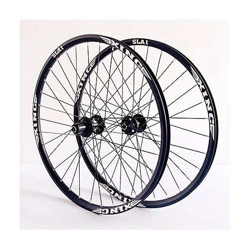 Mountain Bike Wheel : ZFF MTB Wheelset 26 27.5 29inch Disc Brake Quick Release Mountain Bike Wheel Aluminum Alloy Double Wall Rim 7 / 8 / 9 / 10 / 11 Speed Cassette 32holes Front And Rear Wheels (Color : Svart, Size : 29'')