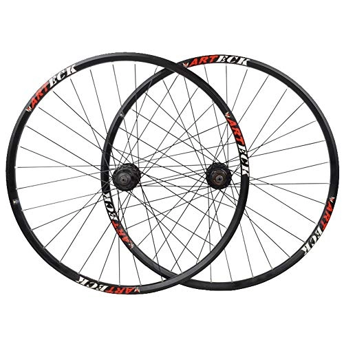 Mountain Bike Wheel : ZGQP 29 / 27.5 Inch 650B Mountain Bike Wheel, Alloy Disc Brake Bead Gear Wheel Bicycle Wheel Hub, 32 Hole Rivet Design, Support 10 Speed (Color : Black, Size : 29 inches)