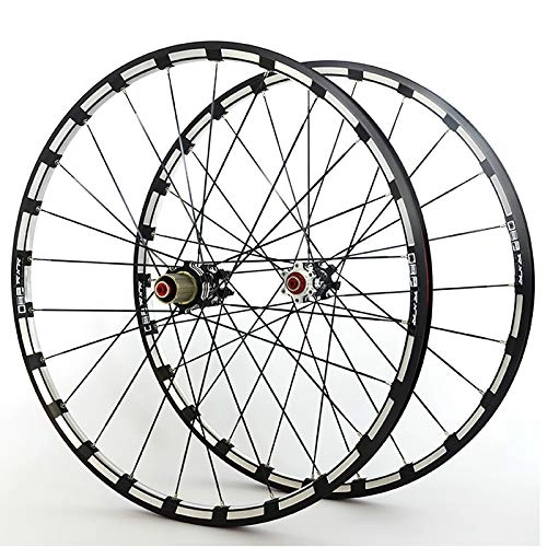 Mountain Bike Wheel : ZHENHZ 26 / 27.5 inch Bicycle Wheelset, Rear Wheel + Front Wheel MTB Rim Aluminum Alloy Mountain Bike Wheelset 24H 9-11Speed Cassette Disc Brake Six Bolts, B, 29