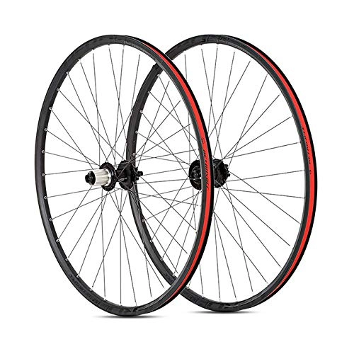 Mountain Bike Wheel : ZHENHZ 27.5 / 29 inch Mountain Bike Wheelset, Cycling Wheelset (Front Wheel+Rear Wheel) Double Walled Aluminum Alloy MTB Rim 32H, 8-12 Speed, Thru Axle, B, 27.5 in