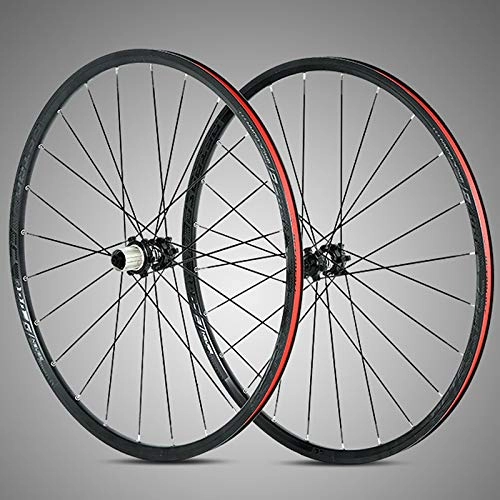 Mountain Bike Wheel : ZHENHZ 27.5" / 29" Mountain Bike Wheelset, Bicycle Wheelset Aluminum Double Decker Mountain Bike Rim 24H, 8-11 Speed Freewheel, Thru Axle, Disc Brake, B, 27.5 in