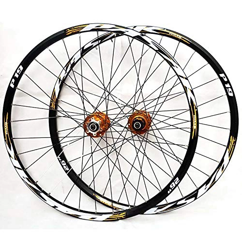 Mountain Bike Wheel : ZHENHZ Mountain Bike Wheelset 26 / 27.5 / 29 inch MTB Rim Double Walled Aluminum Alloy Bicycle Wheelset Disc Brake Quick Release 32H, A, 26