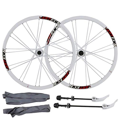 Mountain Bike Wheel : ZKORN Bicycle Accessories Mountain Bike Wheelset 26 Inch, Cycling Wheels Aluminum Alloy Double Wall Rim Disc Brake Quick Release Sealed Bearings Compatible 7 8 9 10 Speed, E-26inch