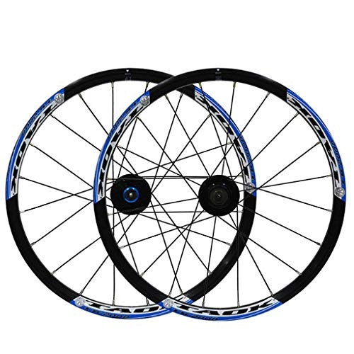 Mountain Bike Wheel : ZLYY Mountain Bike Wheelset, 20inch foldBicycle Wheel, Aluminum Alloy Disc-Brake Cycling Rim Wheel Fast Release Front Wheel Rear Wheel 7 8 9 Speed 20H, C, 20 inches