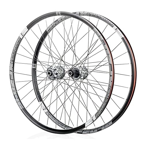 Mountain Bike Wheel : zmigrapddn 26 Inch Mountain Racing Bicycle Wheelset, Double Wall Hybrid / MTB Bike Quick Release Rim Hub Discbrake 11 Speed 27.5 29ER Wheels (Size : 27.5 inch)