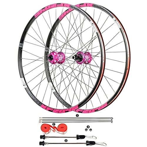 Mountain Bike Wheel : zmigrapddn Mountain Bike Bicycle Wheelset 26 / 27.5 Inch, Double Walled Aluminum Alloy Discbrake Quick Release 4 Palin 8 / 9 / 10 / 11 Speed 32H (Color : D, Size : 29 inch)