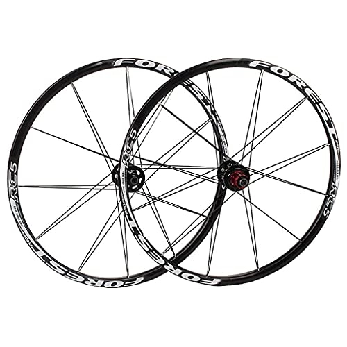 Mountain Bike Wheel : zmigrapddn MTB Cycling Wheelset 26 Inch, Double Wall Quick Release Discbrake XC AM Racing Wheels 24 Holes Compatible 8 9 10 11 Speed (Color : White, Size : 26 inch)