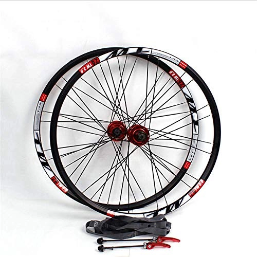 Mountain Bike Wheel : ZMXZMQ Mountain Bike Front Rear Wheel, Quick Release Hybrid Sealed Bearing, 32 Hole Disc Brake, 7 8 9 10 Speed Brackets Hubs, Black-29 Inch