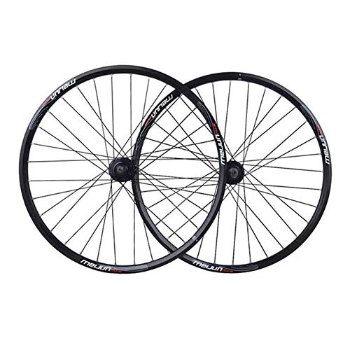 Mountain Bike Wheel : ZNND 26" / 20" Inch Mountain Bike Wheelset MTB Double Wall Aluminum Alloy Disc Brake Cycling Bicycle Wheels 32 Hole Rim 6 / 7 / 8 / 9 Speed (Size : 20in)