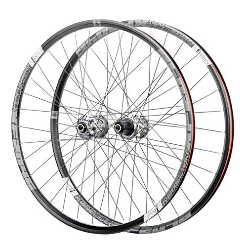 Mountain Bike Wheel : ZNND 26" / 27.5" / 29" Inch Mountain Bike Wheelset Aluminum Alloy The Classic 6 Pawl 72 Click Quick Release Disc Brake 8-11 Speed (Color : A, Size : 27.5in)