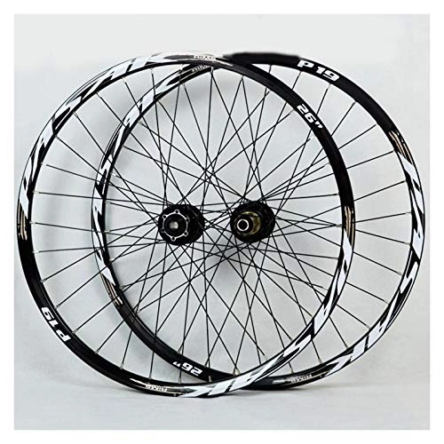 Mountain Bike Wheel : ZNND 26" / 27.5" / 29" Inch Mountain Bike Wheelset Double Layer Alloy Rim Sealed Bearing Disc Brake Quick Release Freewheel Bicycle Wheel 7-11 Speed 32H (Color : D, Size : 27.5in)