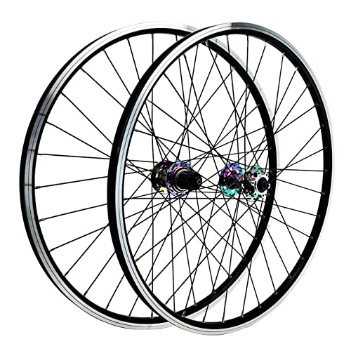 Mountain Bike Wheel : ZNND 26 / 27.5 / 29" Mountain Bike Wheelset, MTB Wheels Quick Release Disc / V Brake 32H Low-Resistant Flat Spokes Bicycle Wheels 7 / 8 / 9 / 10 / 11 / 12 Speed Cassettes (Size : 26inch)