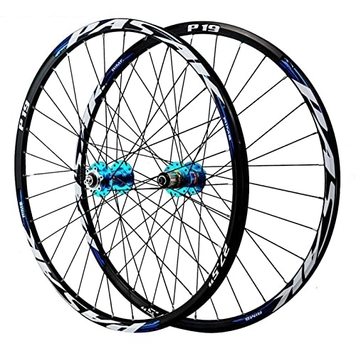Mountain Bike Wheel : ZNND 26 / 27.5 / 29" MTB Mountain Bike Front Rear Wheels Bicycle Wheelset Aluminum Alloy 32H Disc Brake Quick Release Rim Fit 7-11 Speed Cassette (Color : A, Size : 26inch)