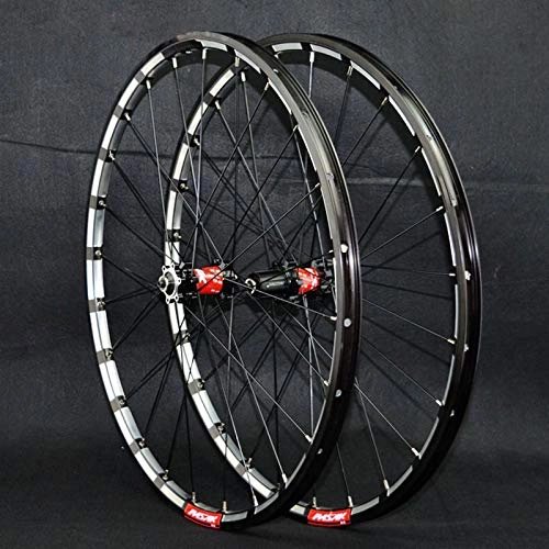 Mountain Bike Wheel : ZNND 26 27.5 In MTB Mountain Bicycle Wheelset Double Wall Quick Release Straight Pull 4 Bearing Disc Brake Bike Rims Front Rear Wheels 7 8 9 10 11 12 Speeds (Color : D, Size : 26IN)