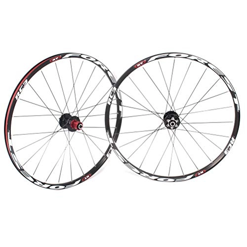 Mountain Bike Wheel : ZNND 26 27.5 Inch Wheel Mountain Bike Front And Rear Wheel Double Layer Alloy Rim Disc Brake 8 9 10 11 Speed Palin Bearing Hub Quick Release 24H (Color : B, Size : 26in)