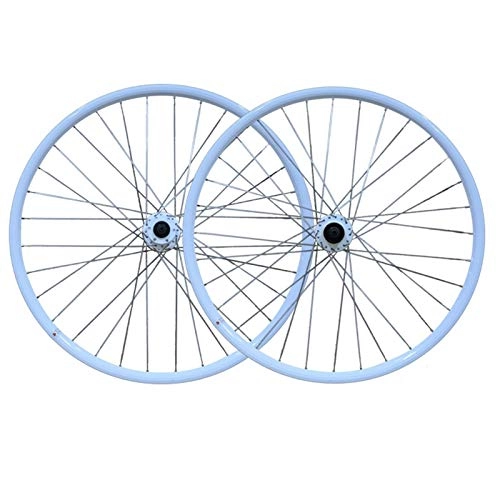 Mountain Bike Wheel : ZNND 26 Inch Wheel Mountain Bike Front And Rear Bicycle Double Wall Alloy Rim Disc Brake 7 8 9 Speed 2 Palin Bearing Hub Quick Release 32H (Color : E)