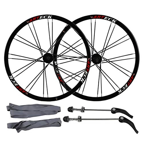 Mountain Bike Wheel : ZNND 26inch Mountain Bike, Double Wall MTB Rim Quick Release V-Brake Hybrid / Mountain Bike 24 Hole Disc 7 8 9 10 Speed (color : C, Size : 26 inch)