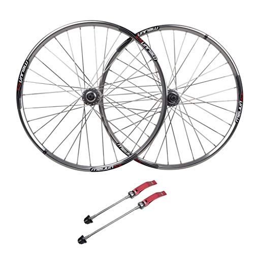 Mountain Bike Wheel : ZNND 26inch Mountain Bike Wheelset, Double Wall MTB Rim Quick Release V-Brake Hybrid / Mountain Bike Hole Disc 7 8 9 10 Speed (Size : 26 inch)